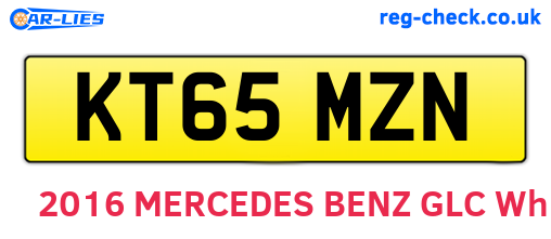 KT65MZN are the vehicle registration plates.