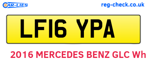 LF16YPA are the vehicle registration plates.