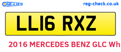 LL16RXZ are the vehicle registration plates.