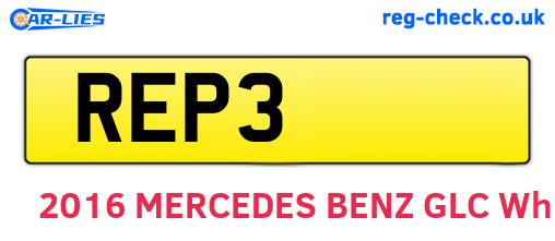 REP3 are the vehicle registration plates.