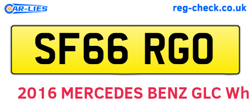 SF66RGO are the vehicle registration plates.