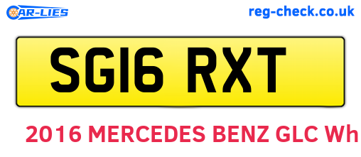SG16RXT are the vehicle registration plates.