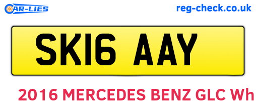 SK16AAY are the vehicle registration plates.