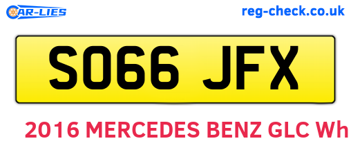 SO66JFX are the vehicle registration plates.