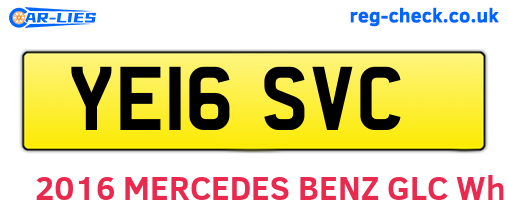 YE16SVC are the vehicle registration plates.