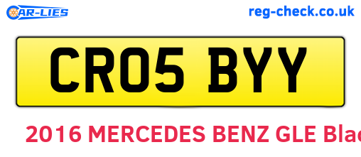 CR05BYY are the vehicle registration plates.