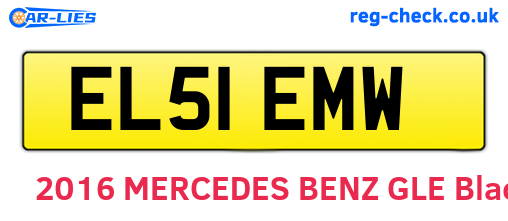 EL51EMW are the vehicle registration plates.