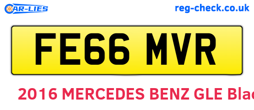 FE66MVR are the vehicle registration plates.