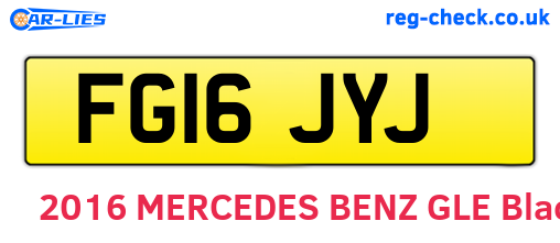 FG16JYJ are the vehicle registration plates.