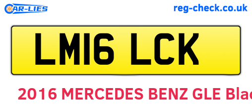 LM16LCK are the vehicle registration plates.