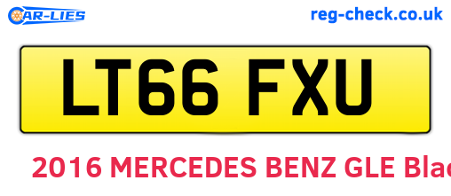 LT66FXU are the vehicle registration plates.