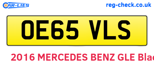 OE65VLS are the vehicle registration plates.