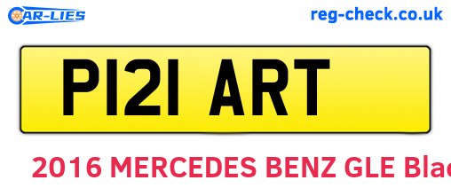 P121ART are the vehicle registration plates.