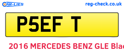 P5EFT are the vehicle registration plates.