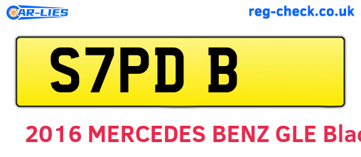 S7PDB are the vehicle registration plates.