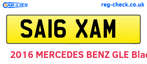 SA16XAM are the vehicle registration plates.