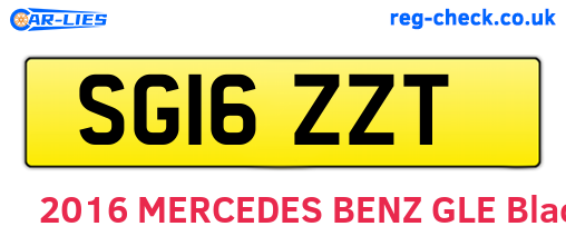 SG16ZZT are the vehicle registration plates.