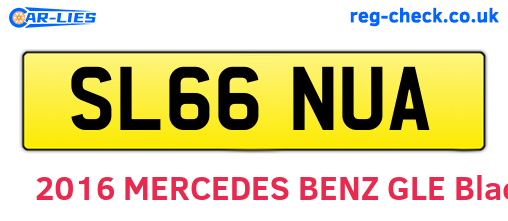 SL66NUA are the vehicle registration plates.