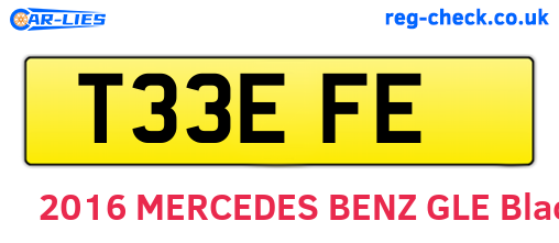 T33EFE are the vehicle registration plates.