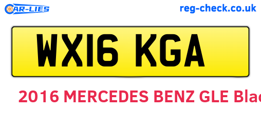 WX16KGA are the vehicle registration plates.