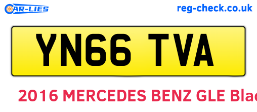 YN66TVA are the vehicle registration plates.