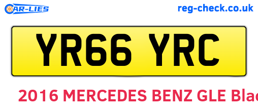 YR66YRC are the vehicle registration plates.