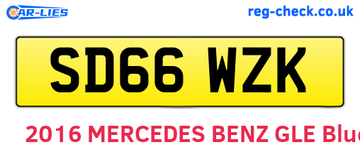 SD66WZK are the vehicle registration plates.