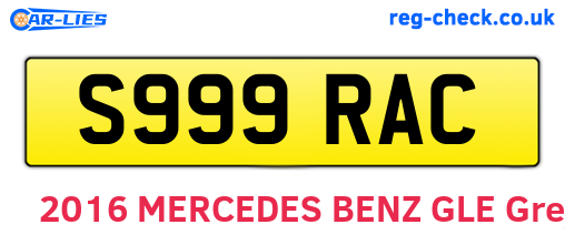 S999RAC are the vehicle registration plates.