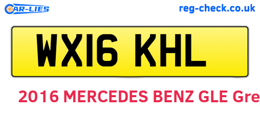 WX16KHL are the vehicle registration plates.