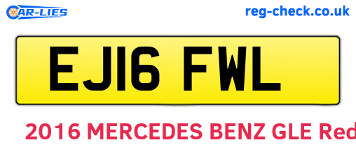 EJ16FWL are the vehicle registration plates.