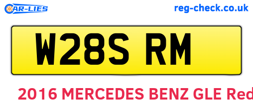 W28SRM are the vehicle registration plates.