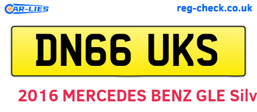 DN66UKS are the vehicle registration plates.
