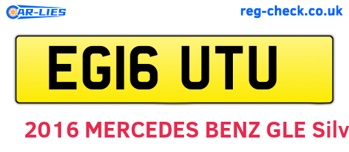 EG16UTU are the vehicle registration plates.
