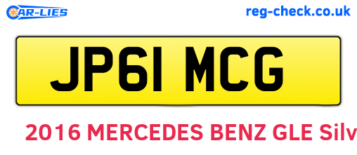 JP61MCG are the vehicle registration plates.