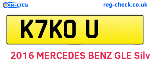K7KOU are the vehicle registration plates.
