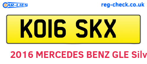 KO16SKX are the vehicle registration plates.