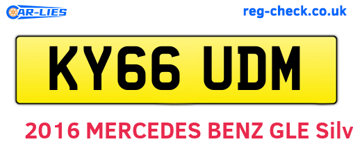 KY66UDM are the vehicle registration plates.