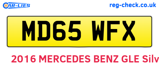 MD65WFX are the vehicle registration plates.