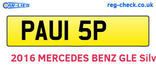 PAU15P are the vehicle registration plates.