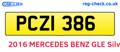 PCZ1386 are the vehicle registration plates.
