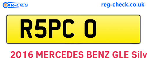 R5PCO are the vehicle registration plates.