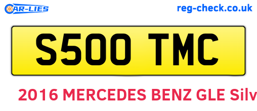 S500TMC are the vehicle registration plates.