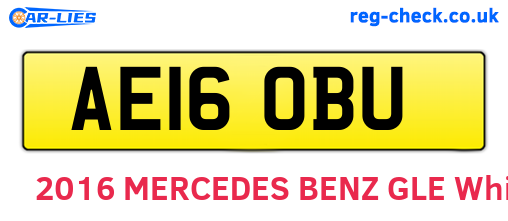 AE16OBU are the vehicle registration plates.