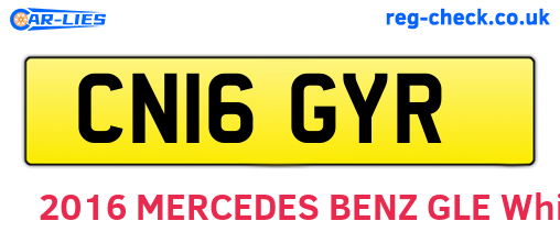 CN16GYR are the vehicle registration plates.