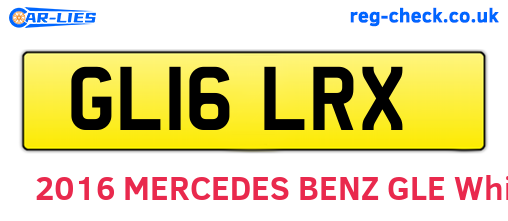 GL16LRX are the vehicle registration plates.