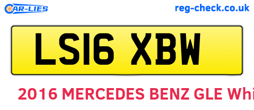 LS16XBW are the vehicle registration plates.