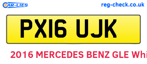 PX16UJK are the vehicle registration plates.