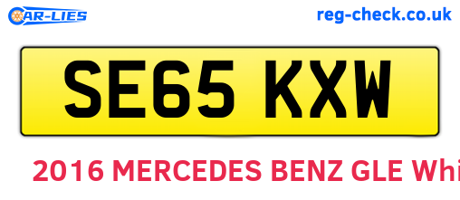SE65KXW are the vehicle registration plates.