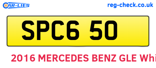 SPC650 are the vehicle registration plates.