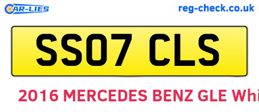 SS07CLS are the vehicle registration plates.